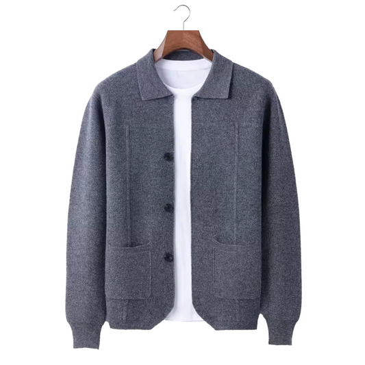 Cosy wool-look knit sweater for men -1