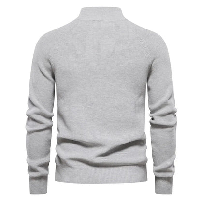 Ribbed Zip Neck Sweater Cozy for Men | Corin