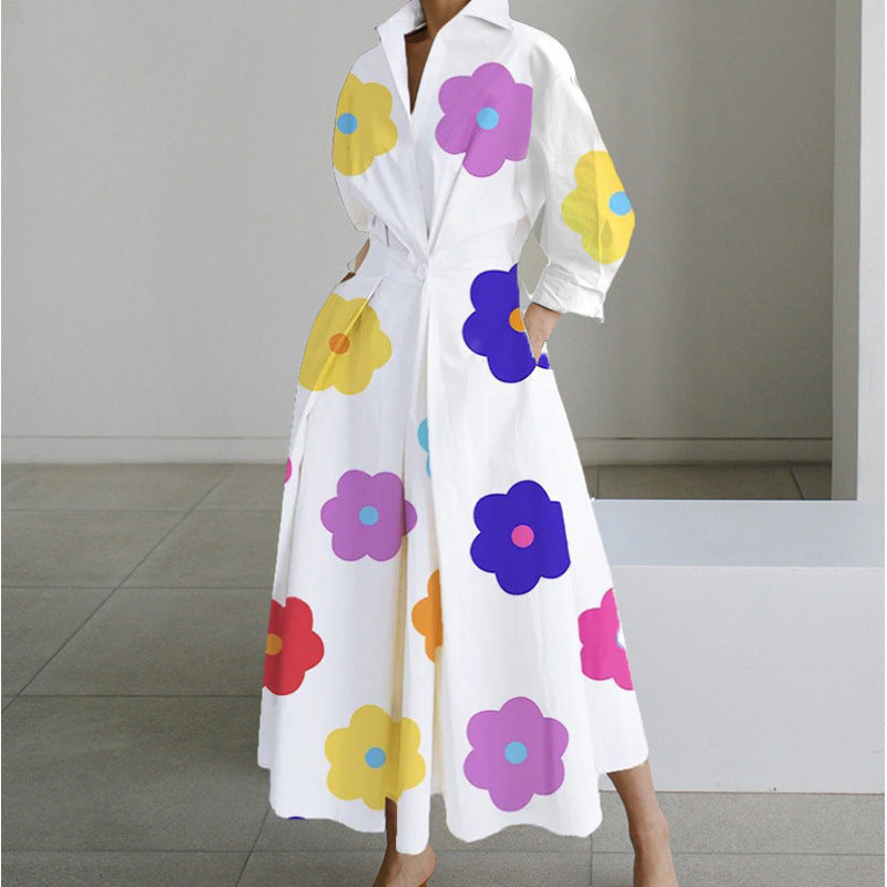 Elegant Front Wrap Collared Dress Chic For Women | Seralune
