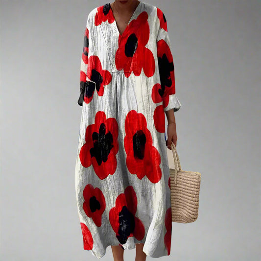 Elegant everyday patterned geometric dress for women | Tahlia -1