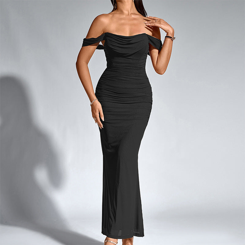 Elegant Off Shoulder Backless Mermaid Long Dress Chic For Women | Calantha