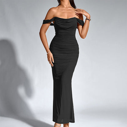 Elegant Off Shoulder Backless Mermaid Long Dress Chic For Women | Calantha