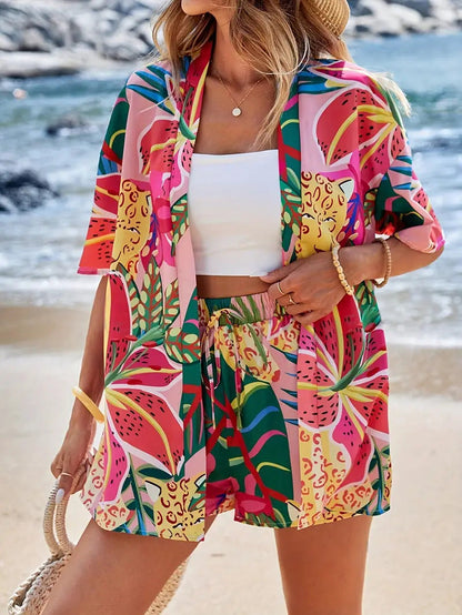 Floral Top And Shorts Set Stylish For Women | Roselisse
