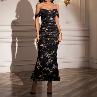 Elegant Off Shoulder Backless Mermaid Long Dress Chic For Women | Calantha