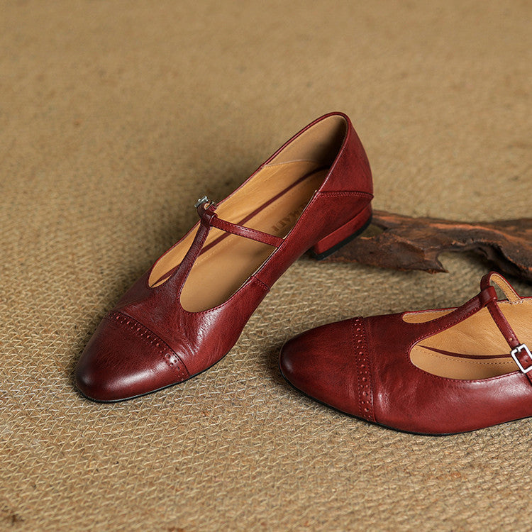 Classic slip-on leather ballet flats for women | Graneth - 7