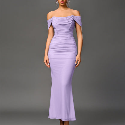 Elegant Off Shoulder Backless Mermaid Long Dress Chic For Women | Calantha