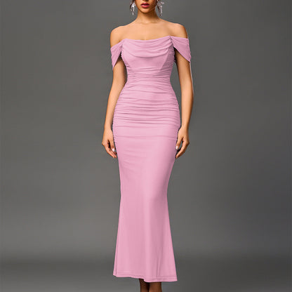 Elegant Off Shoulder Backless Mermaid Long Dress Chic For Women | Calantha