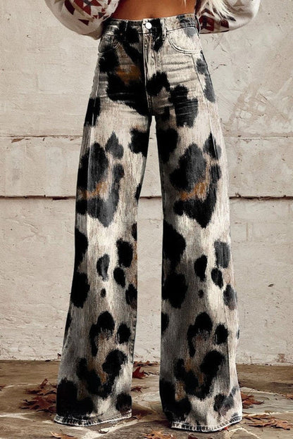 Vibrant retro wide-leg everyday trousers for women | Cirilla -11