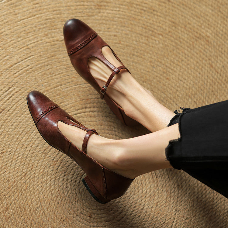 Classic slip-on leather ballet flats for women | Graneth - 11