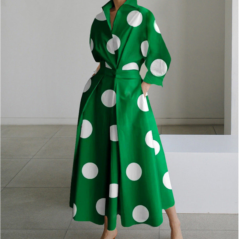 Elegant Front Wrap Collared Dress Chic For Women | Seralune