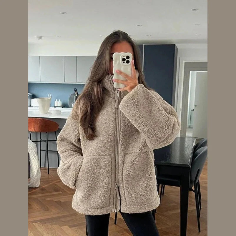 Soft warm casual winter jacket for women | Anastasia -4