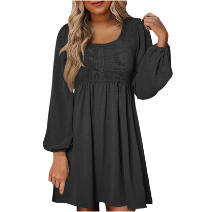 Casual Smocked Empire Waist A Line Dress Chic For Women | Clarimelle