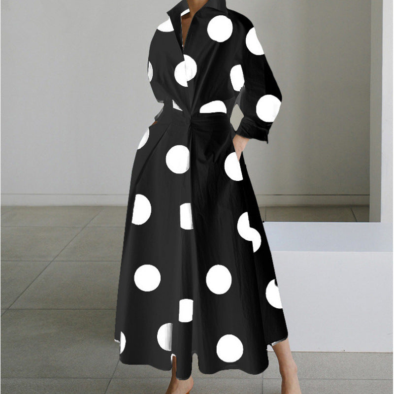 Elegant Front Wrap Collared Dress Chic For Women | Seralune