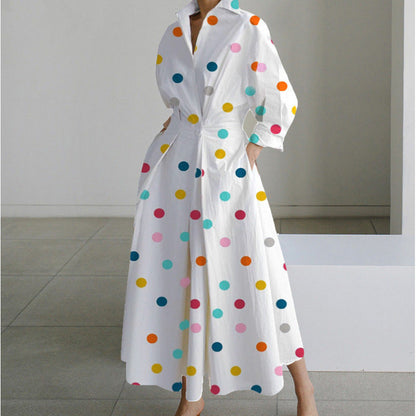 Elegant Front Wrap Collared Dress Chic For Women | Seralune