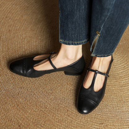 Classic slip-on leather ballet flats for women | Graneth - 22