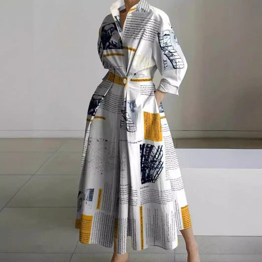 Elegant Front Wrap Collared Dress Chic For Women | Seralune
