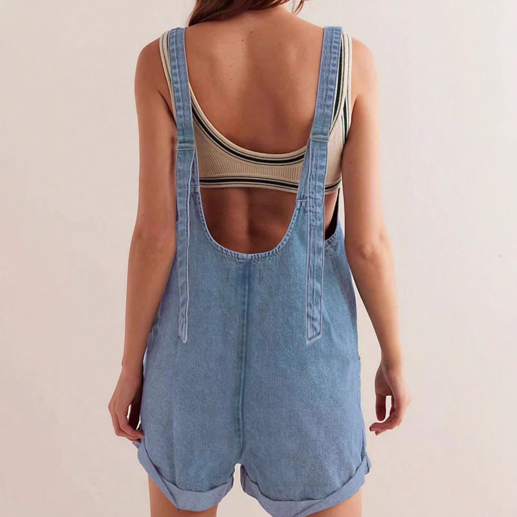 Casual Sleeveless Overall Romper Chic For Women | Marivelle