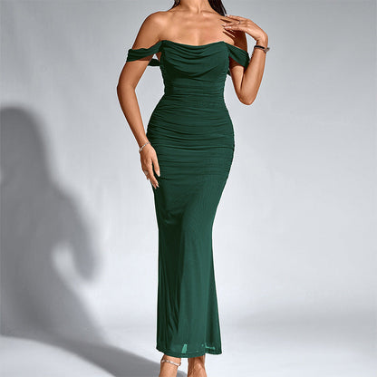 Elegant Off Shoulder Backless Mermaid Long Dress Chic For Women | Calantha