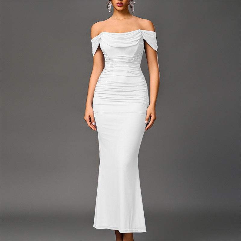 Elegant Off Shoulder Backless Mermaid Long Dress Chic For Women | Calantha
