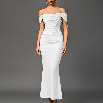 Elegant Off Shoulder Backless Mermaid Long Dress Chic For Women | Calantha