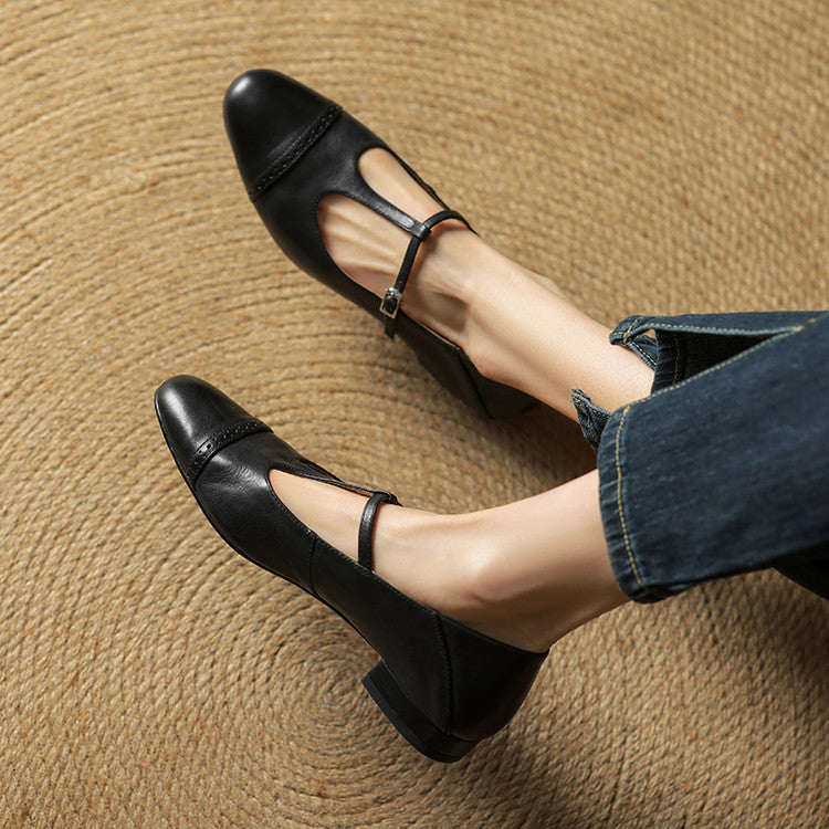Classic slip-on leather ballet flats for women | Graneth - 23