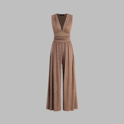 Elegant Ruched Casual Jumpsuit Chic For Women | Valerisse