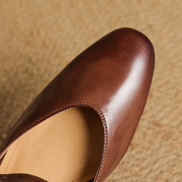 Classic leather slip-on loafers for women | Merisa - 7