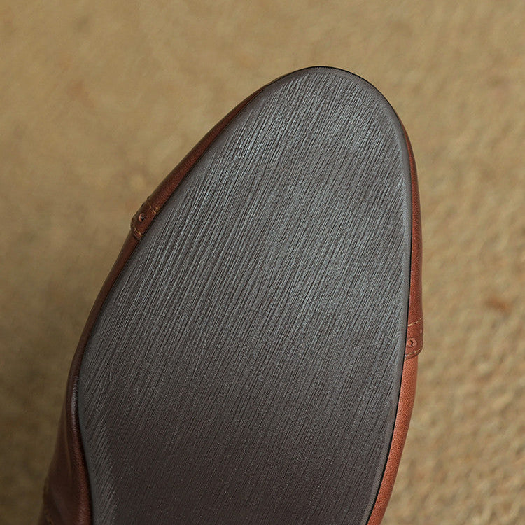 Classic slip-on leather ballet flats for women | Graneth - 17