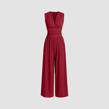 Elegant Ruched Casual Jumpsuit Chic For Women | Valerisse