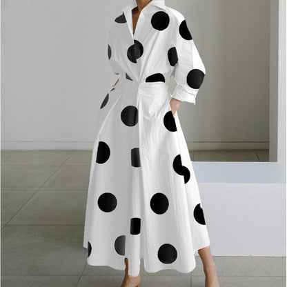 Elegant Front Wrap Collared Dress Chic For Women | Seralune