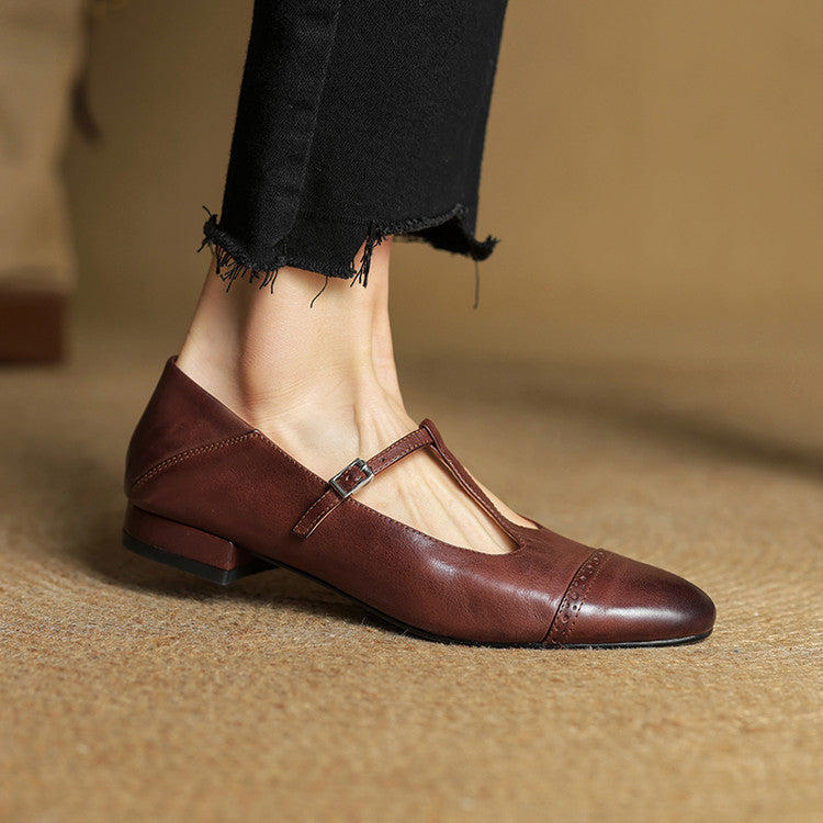 Classic slip-on leather ballet flats for women | Graneth - 9