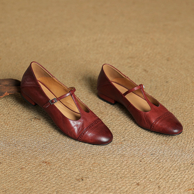 Classic slip-on leather ballet flats for women | Graneth - 6