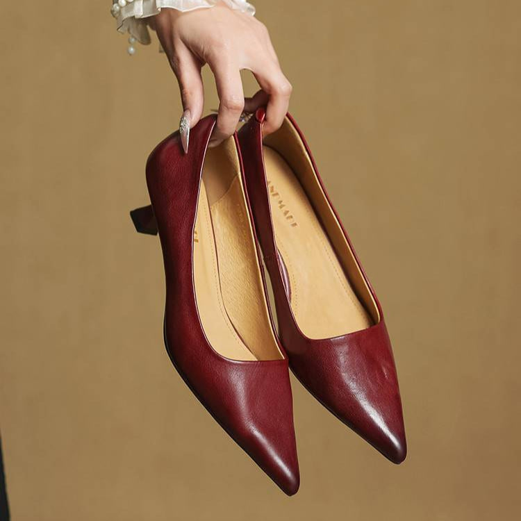 Elegant block-heel evening heels for women | Anok - 6