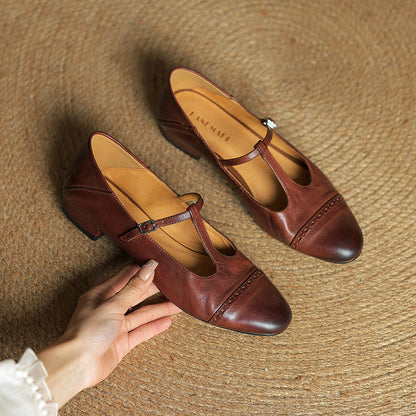 Classic slip-on leather ballet flats for women | Graneth - 13