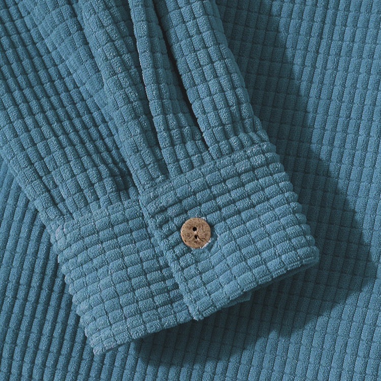 Textured Button Front Hooded Jacket Stylish For Men | Matteo