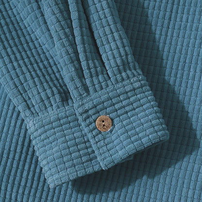 Textured Button Front Hooded Jacket Stylish For Men | Matteo