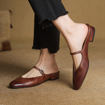 Classic leather slip-on loafers for women | Merisa - 6