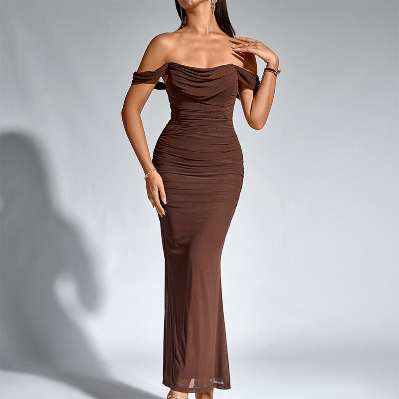 Elegant Off Shoulder Backless Mermaid Long Dress Chic For Women | Calantha