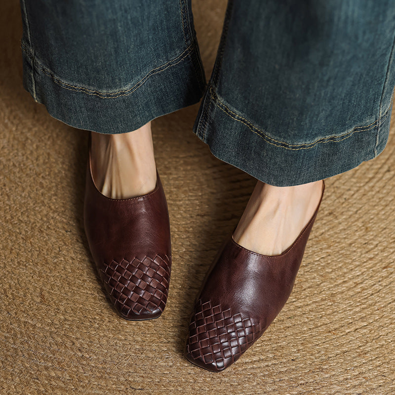Classic leather slip-on loafers for women | Dalvi - 4