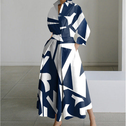 Elegant Front Wrap Collared Dress Chic For Women | Seralune