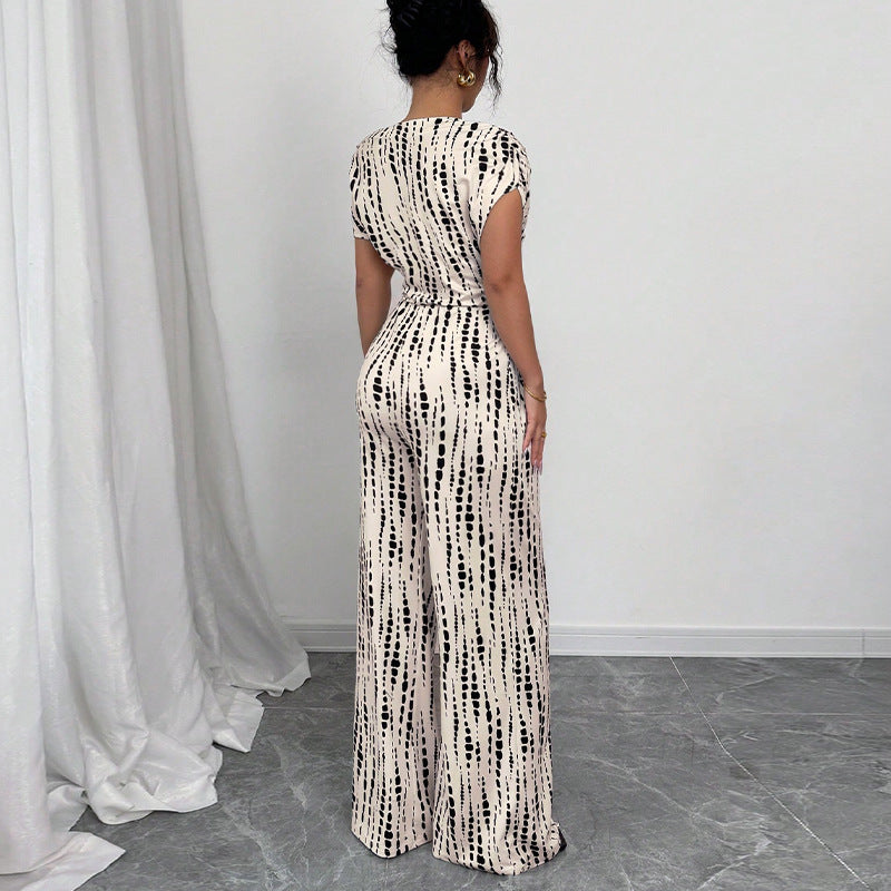 Classy Wide Leg Oblique Strap Jumpsuit Chic For Women | Zelmira