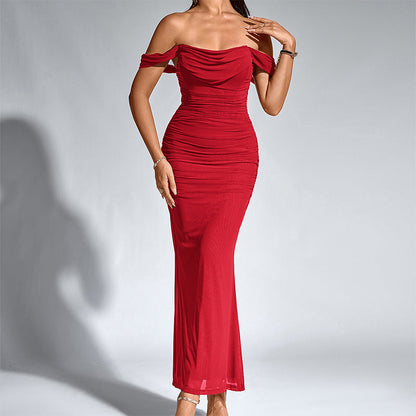 Elegant Off Shoulder Backless Mermaid Long Dress Chic For Women | Calantha