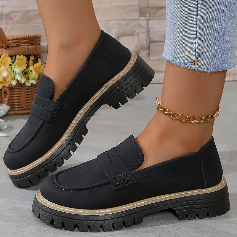 Classic Comfortable Slip On Loafers Refined For Women | Arvella