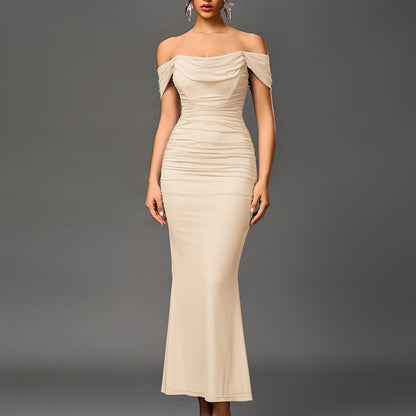 Elegant Off Shoulder Backless Mermaid Long Dress Chic For Women | Calantha