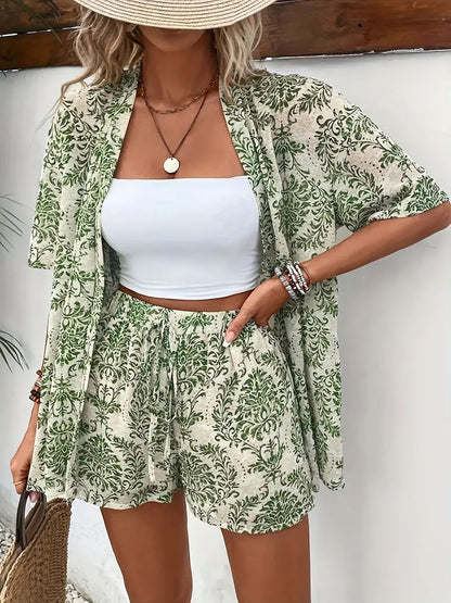 Floral Top And Shorts Set Stylish For Women | Roselisse