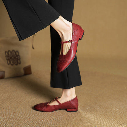 Classic slip-on leather ballet flats for women | Graneth - 4