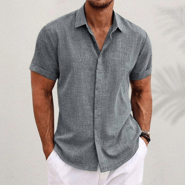 Classic Short-Sleeve Button Shirt Refined For Men | Harrison