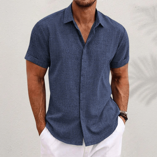 Classic Short-Sleeve Button Shirt Refined For Men | Harrison