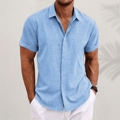 Classic Short-Sleeve Button Shirt Refined For Men | Harrison