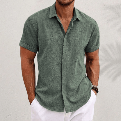 Classic Short-Sleeve Button Shirt Refined For Men | Harrison